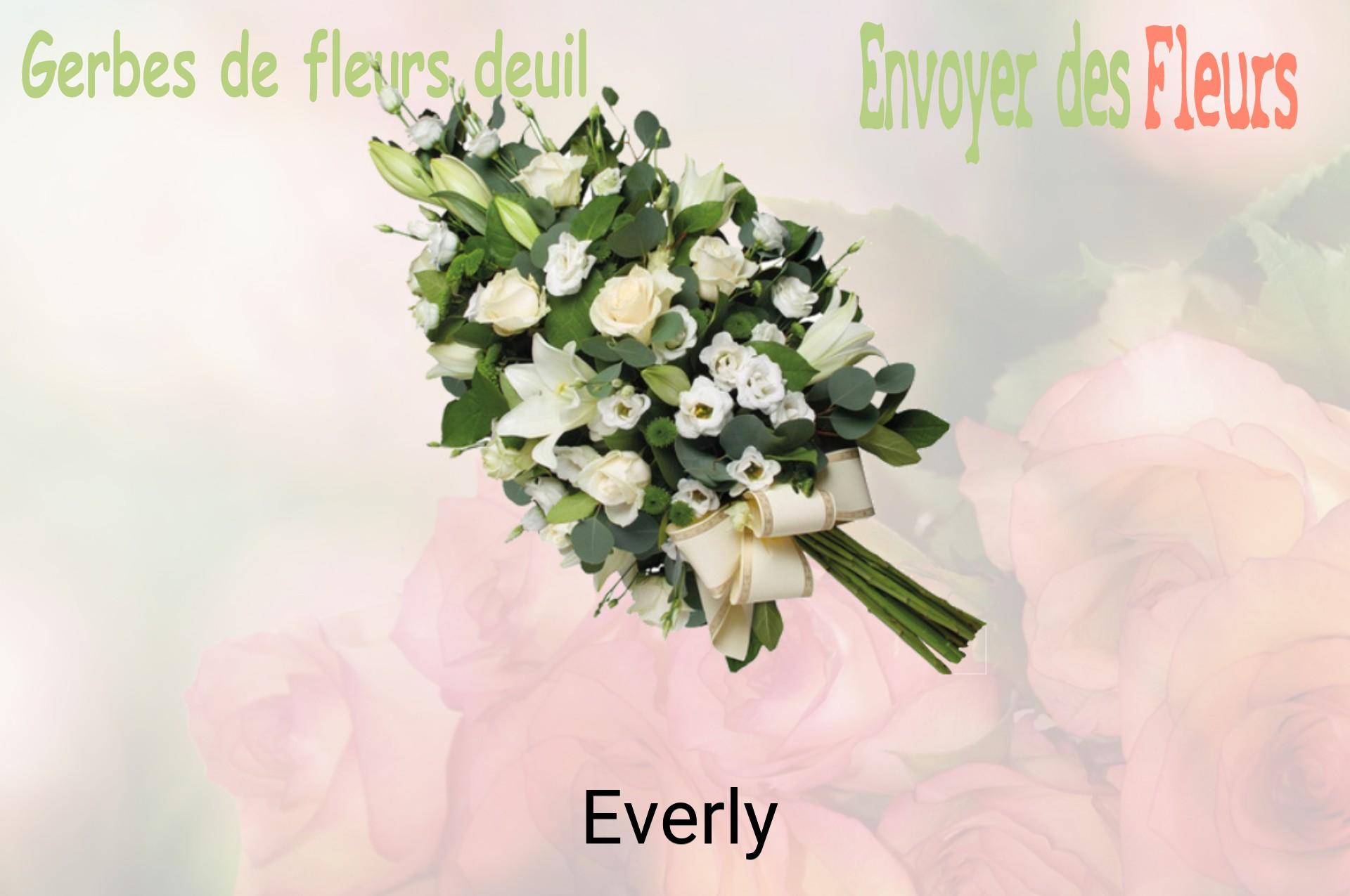 Gerbe de fleurs de deuil livrée à Everly